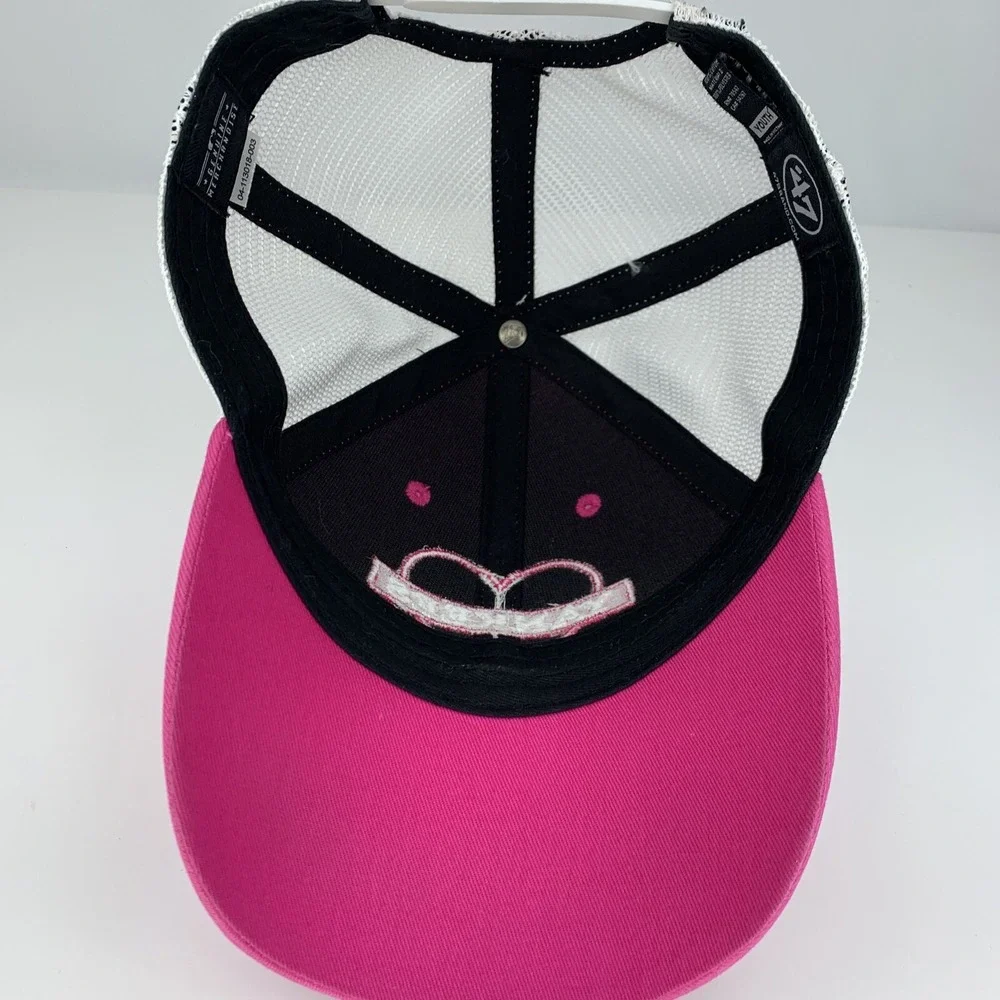 New York Yankees NY Hat YOUTH Sparkle Heart '47 Snapback Mesh MLB Baseball Cap
